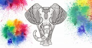 Mandala Eléphant Coloriage Animaux gratuit-iColorify.com
