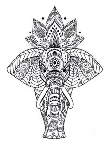 Mandala Elephanta Coloriage animaux gratuit - iColorify.com