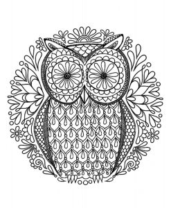 #2 - Coloriage de Mandalas Hiboux : Imprimez gratuitement vos dessins préférés Mandala Hibou un Coloriage Gratuit Dessin Haute Définition à imprimer - iColorify