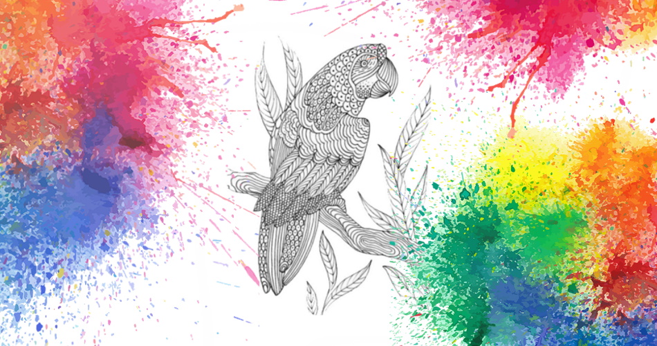 Mandala Perroquet Beaux Dessins de oiseaux exotiques - Coloriage Anti-stress coloriage-dessin-mandala.com