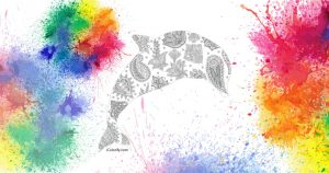 Mandala Dauphin Coloriage Animaux marins Anti-stress de haute qualité - iColorify
