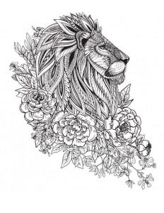 Mandala Tête de lion un Coloriage Haute Définition Dessin Animaux Gratuit à imprimer sur iColorify