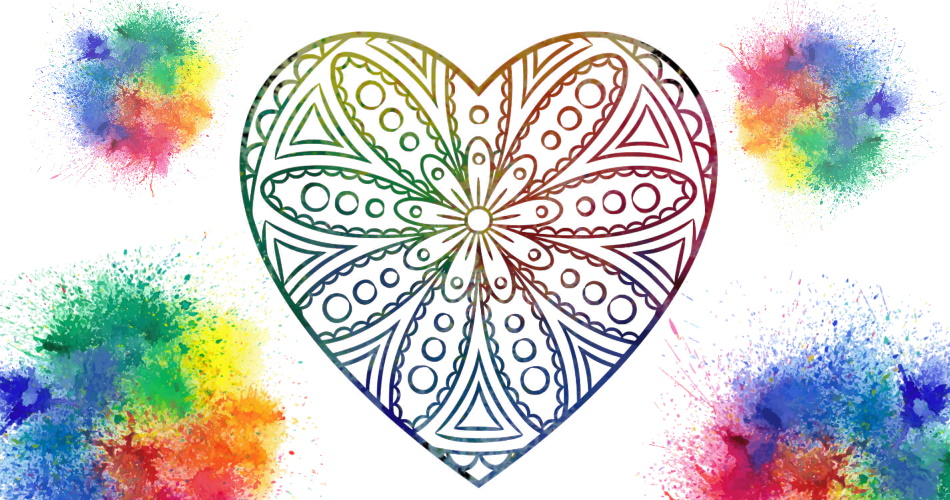 Coloriage Mandala Cœur, un Dessin de Haute Définition, Pattern Gratuit sur iColorify.com