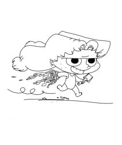 Coloriage Mortelle Adèle - à la plage