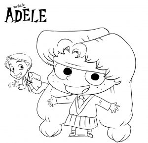 coloriage°1 : Mortelle Adèle et Magnus Coloriage Mortelle Adèle - Magnus