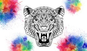 Mandala Tigre Dessin anti-stress Coloriage Tête de tigre gratui à imprimer - sur icolorify.com
