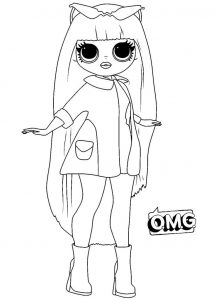 Coloriage Poupee LOL OMG dessin gratuit à imprimer, un dessin lol OMG surprise doll OMG sur iColorify.com