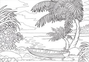 Coloriage Paysage Nature #6 Coloriage Paysage Nature, un coloriage nature, des paysages et dessin nature à colorier et à imprimer gratuit sur Coloriage-dessin-Mandala.com