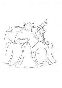 Dessin Ernest et Célestine, un coloriage-dessin-mandala gratuit à imprimer