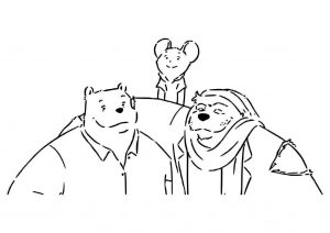 Dessin Ernest et Célestine, un coloriage-dessin-mandala gratuit à imprimer