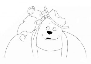 Dessin Ernest et Célestine, un coloriage-dessin-mandala gratuit à imprimer